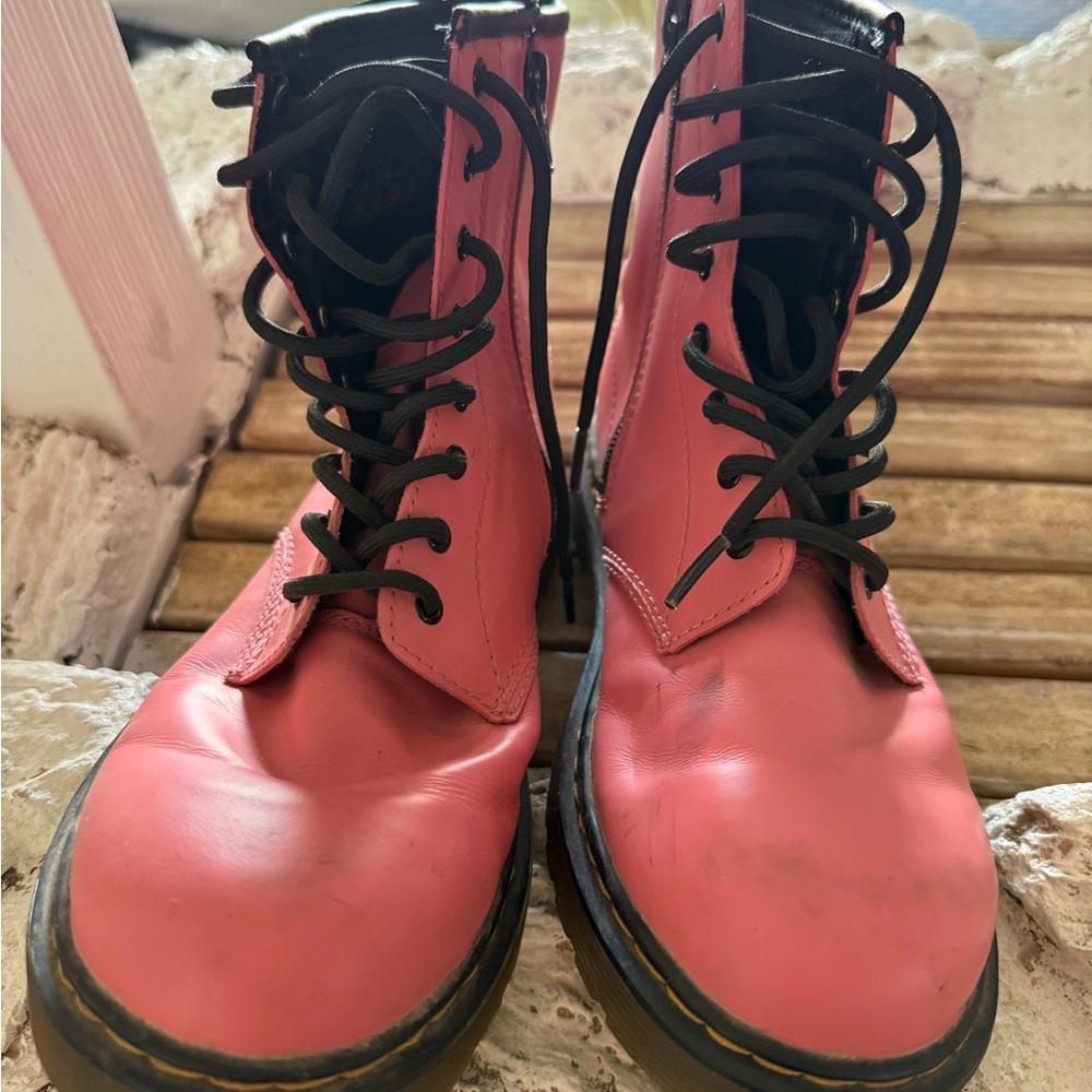 Dr. Martens Pink Combat Boots